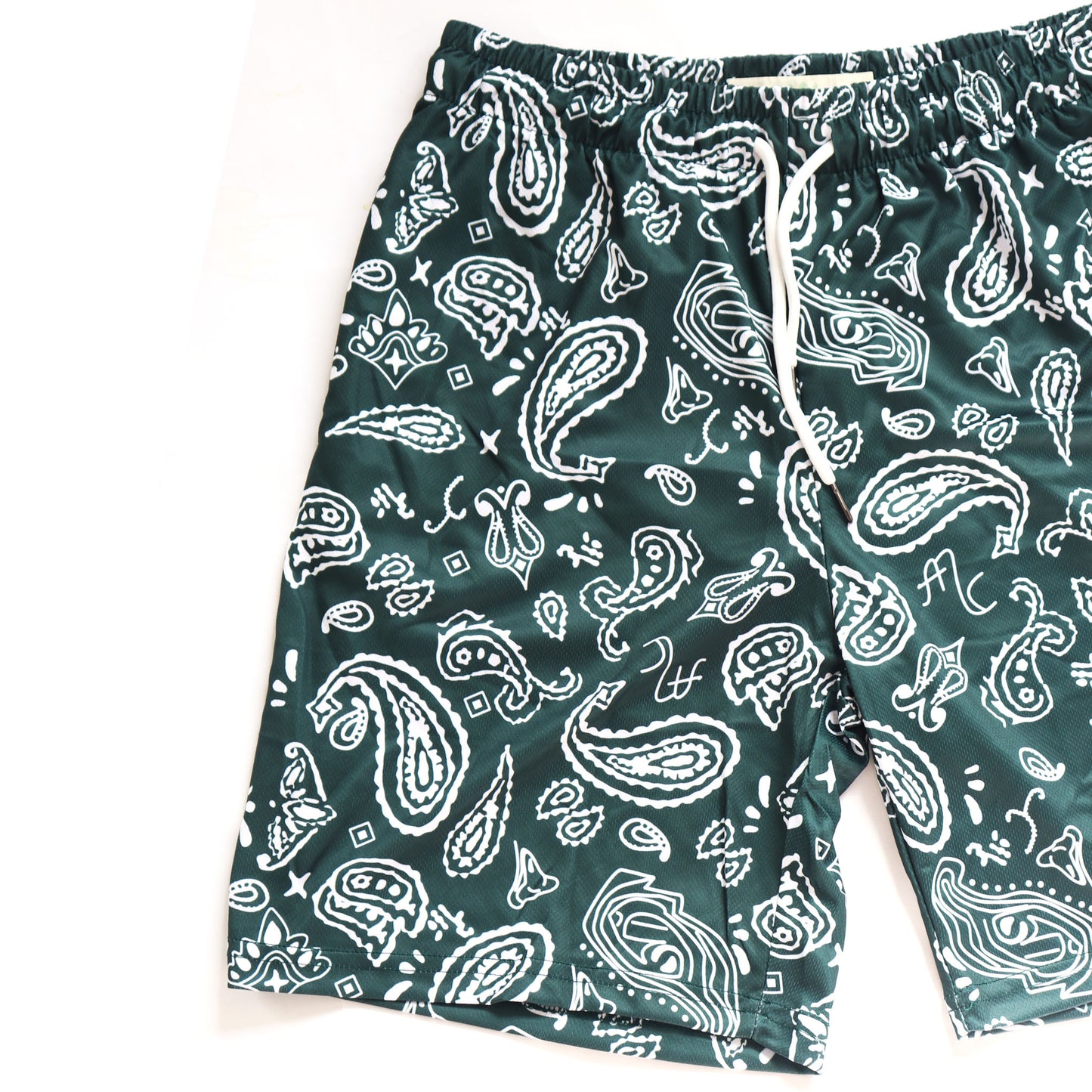 Paisley Training Shorts - Green